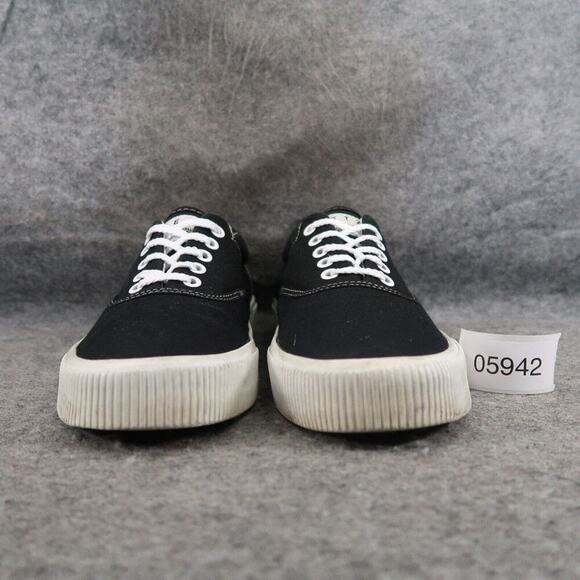 H&M Shoes Mens 7.5 Sneakers Lifestyle Low Profile Trainers Lace Up Casual Black - Picture 3 of 13